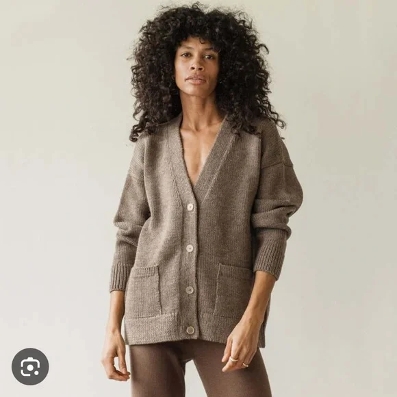 First Rite Jude Cardigan in Undyed Fog Size Small - Picture 9 of 14